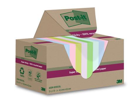 POST-IT Notatblokk POST-IT SSN48x48 Resi ass(12) (622 RSS12COL)