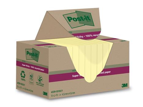 POST-IT Notatblokk POST-IT SSN48x48 Resir CY(12) (622 RSS12CY)