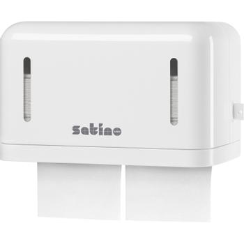 Satino Single Sheet toiletpapirdispenser hvid (331480)