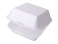 Inde Plast Burgeræske skum m/låg XXL hvid 205x205x110mm 2x100stk/pak