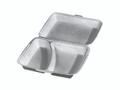 Inde Plast Skumbakke hvid 2-rums m/låg 240x215x70mm 300stk/pak