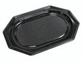 Inde Plast Cateringfad A-PET sort lille 350×250×20mm oval 10x10stk/kar