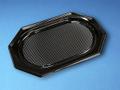 Inde Plast Cateringfad A-PET sort mellem 450×300×25mm oval 10x10stk/kar