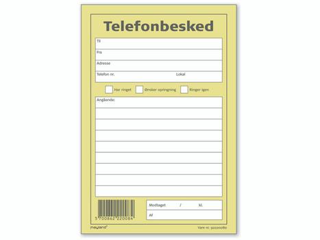 Mayland telefonbeskedblok 105x145mm (92220080*10)