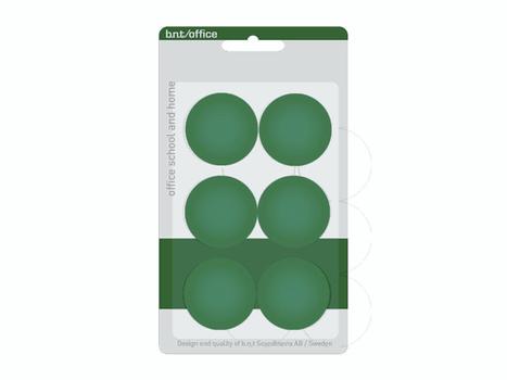 BNT Magneter bnt grøn Ø30mm blister 6stk/pak (884604)