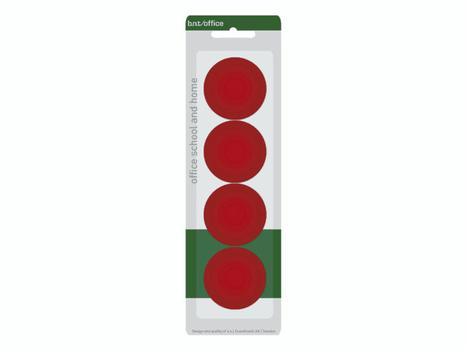 BNT Magneter bnt rød Ø40mm blister 4stk/pak (884709)