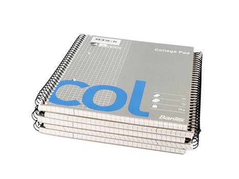 BANTEX Col Kollegieblok A5 kvadreret 2H 70 ark 70g (100051861*5)
