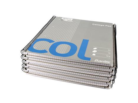 BANTEX Col College Blokk A4 Rutet 4H 70 ark 70g (100051857*10)