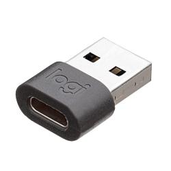 LOGITECH h Logi Zone Wired USB-A Adapter - USB adapter - USB Type A (M) to 24 pin USB-C (F) - graphite - for Zone Wired MSFT Teams (989-000982)