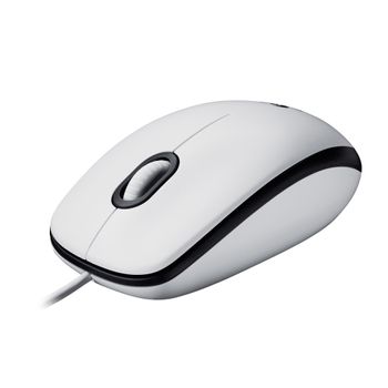 LOGITECH h M100 - Mouse - full size - right and left-handed - optical - 3 buttons - wired - USB (910-006764)