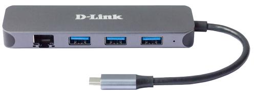 D-LINK 5-in-1 USB-C Hub with Gigabit Ethernet/ Power Delivery (DUB-2334)