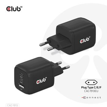 CLUB 3D Travel Charger Pps 65Watt Gan (CAC-1913EU)
