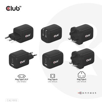 CLUB 3D Travel Charger Pps 65Watt Gan (CAC-1913EU)