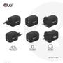 CLUB 3D Travel Charger 65W GAN technology 1xType-C 2xType-C PD 3.0 support (CAC-1913EU)