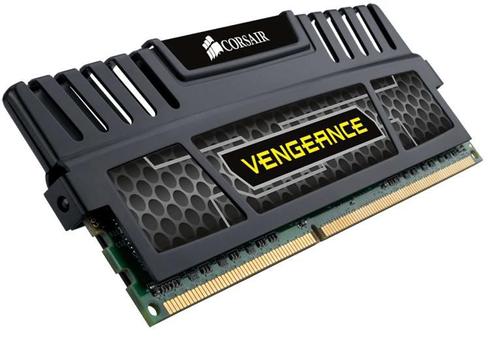CORSAIR Vengeance™ DDR3 1600MHz 8GB CL9 Kit w/2x 4GB XMS3 modules, CL9-9-9-24,  1.5V, Vengeance Heatspreader,  240 pin (CMZ8GX3M2A1600C9)
