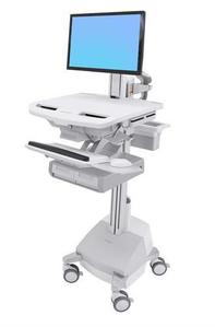 ERGOTRON STYLEVIEW CART WITH LCD PIVOT SLA POWERED, DOUBLE DRAWER, EU CRTS (SV44-13A1-2)