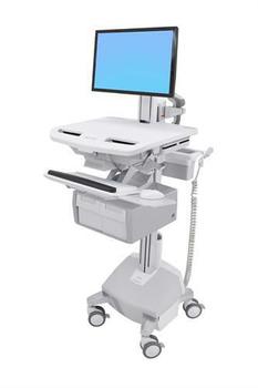 ERGOTRON STYLEVIEW CART+LCD PIVOT LIFE PWERED TALL DOUBLE DRAWER EU SAU PERP (SV44-13C2-2)
