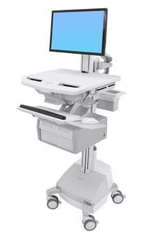 ERGOTRON STYLEVIEW CART WITH LCD PIVOT SLA POWERED TALL DBL DRAWER EU CRTS (SV44-13C1-2)