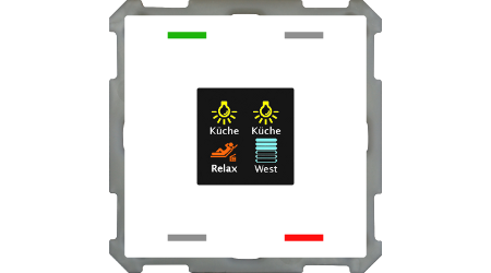 OEM MDT - Taster 4-fach Smart 63 mit Farbdisplay *Studioweiss glänzend* (BE-TAS6304.01)