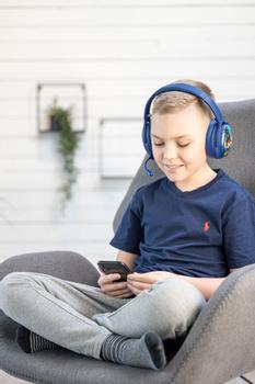 ONANOFF Kopfhörer für Kinder / Konzentration / Geräuschunterdrückung / Bluetooth / Dunkelblau (BT-BP-COSMOSP-DPBLUE)