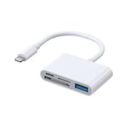 Joyroom 4-in-1 Lightning to USB-A, SD/TF, Lightning - White