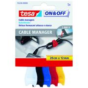 TESA kabel velcrotape flerfarvet