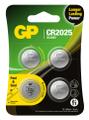 GP Lithium Cell Battery CR2025, 3V, Safety Seal, 4-pack