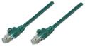 INTELLINET Network Cable RJ45 Cat6 UTP 1m green 100% copper