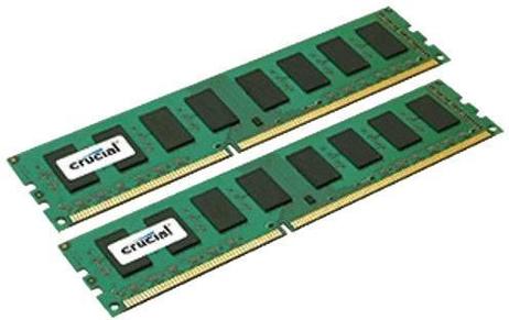 Crucial DDR3L - 32 GB: 2 x 16 GB - DIMM 240-pin - 1600 MHz / PC3-12800 - CL11 - 1.35 V - ikke-bufret - ikke-ECC (CT2K204864BD160B)