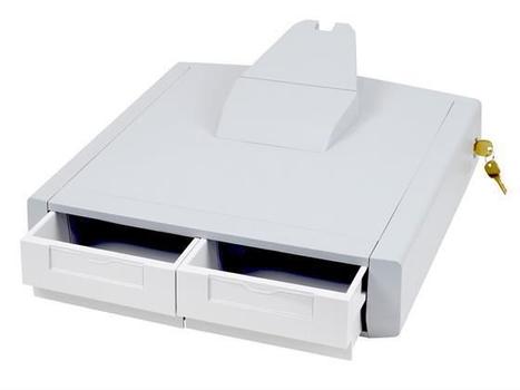 ERGOTRON n StyleView Primary Storage Drawer, Double - Mounting component (drawer module) - lockable - medical - grey, white - cart mountable (97-988)