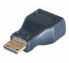 EXC HDMI A female to mini HDMI male adapter gold | HDMI - HDMI mini | Max | Svart