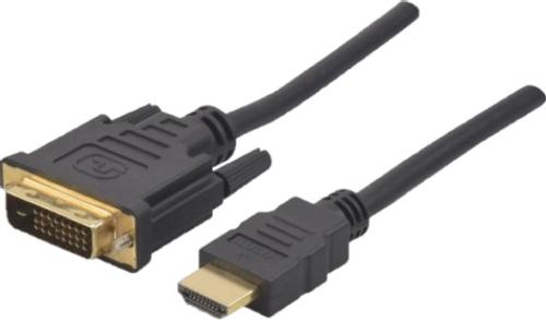 EXC HDMI Type A to DVI-D cord | HDMI - DVI-D | Max 1920x1080 | Svart | 2m (EXC127875)