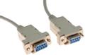 EXC DB9 female/ female null modem cord | FÃ¶rlÃ¤ngningskabel | 10m | GrÃ¥
