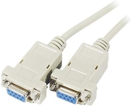 EXC DB9 female/ female null modem cord | FÃ¶rlÃ¤ngningskabel | 3m | GrÃ¥ (EXC136011)