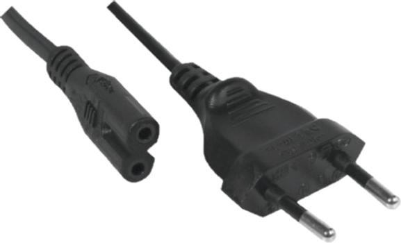 EXC | Apparatkabel | CEE 7/16 (Europlug) - IEC C7 (Figure 8) | 5m | Svart (EXC808312)
