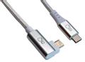 OCHNO USB-C Cable | Angled | DP Video Alt Mode | Male/Male | USB-C - USB-C | 3.1 Gen 2 | Braided | 0