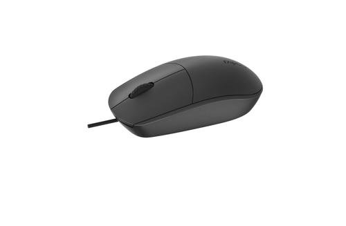 RAPOO N100 Ambidextrous Wired Optical 1600 DPI Mouse 3 Buttons Including 2D Non Slip Scroll Wheel High Resolution Ergonomic Design (18050)