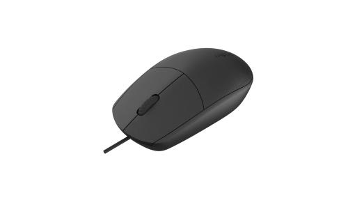 RAPOO N100 Ambidextrous Wired Optical 1600 DPI Mouse 3 Buttons Including 2D Non Slip Scroll Wheel High Resolution Ergonomic Design (18050)