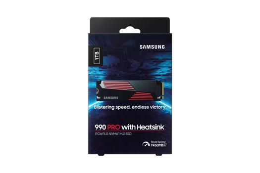 SAMSUNG 990 PRO 1TB SSD M.2 NVMe PCIe 4.0 Heatsink (MZ-V9P1T0CW)