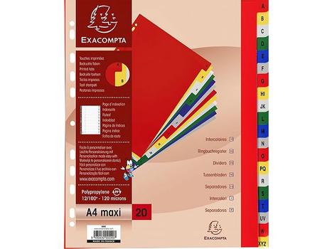 EXACOMPTA Register EXACOMPTA A4+ A-Z assortert (90E)