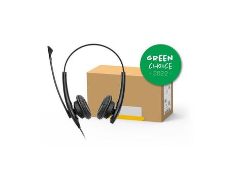 JABRA BIZ 1100 Duo - Headset - på örat - kabelansluten - 3,5 mm kontakt - svart - universitet - Certifierad för Microsoft-teams,  Zoomcertifierad (paket om 10) - för P/N: 14101-02 (1159-0139-MULTI)