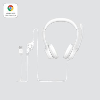LOGITECH H390 USB Computer Headset - OFF-WHITE - EMEA-914 (981-001286)