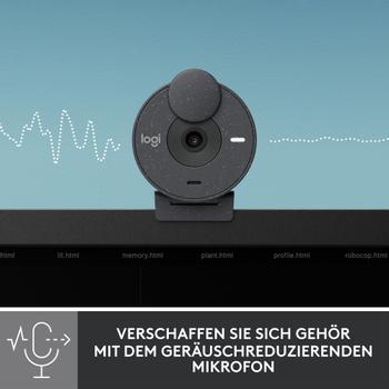 LOGITECH Webcam 1920 x 1080 pixels Full HD Microfoon inbegrepen Grafiet (960-001436)