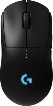 LOGITECH Gaming Mouse G Pro - Mus - höger- och vänsterhänta - optisk - 8 knappar - trådlös - LIGHTSPEED - LIGHTSPEED-mottagare - shroud (910-005975)