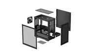 DEEPCOOL CH370 Micro-ATX Case, Black (R-CH370-BKNAM1-G-1)