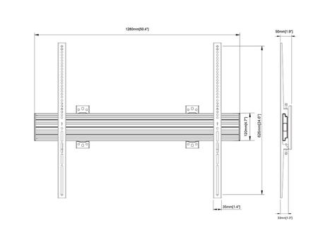 MULTIBRACKETS M Wallmount Pro MBW1U 1000 Fixed Black (7350105214967)