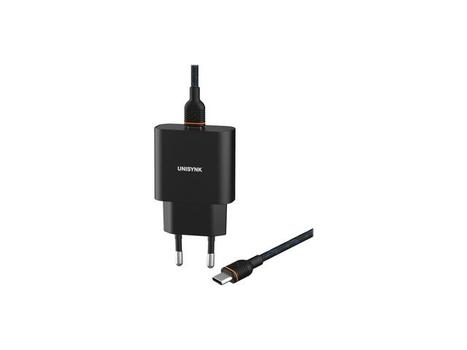 UNISYNK USB-C Charger Kit EU PD 20W Black 2m (10387)