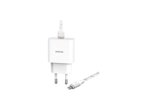 UNISYNK Lightning Charger Kit EU PD 20W White 2m (10388)