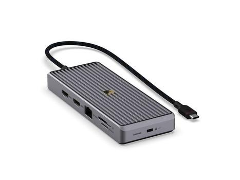 UNISYNK 12 Port USB-C Hub 8K 100W Grey (10399)