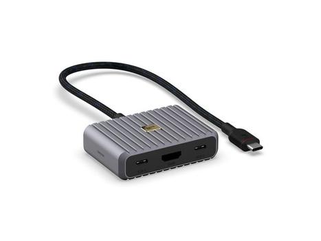 UNISYNK 5-Port USB-C Hub 8K PRO 100W Grey (10397)